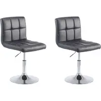 CLP Set van 2 loungestoelen Palma V2, bekleed met kunstleer. De loungestoelen zijn in hoogte verstelbaar en draaibaar. | Kleur: wit