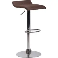 CLP barkruk Dyn V2, bekleding: stof, kleur: bruin. Frame: chroom