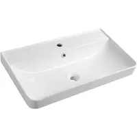 A&n&a aqualine Zen Keramische wastafelmeubel wastafel 80x45cm, wit