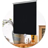 OEM Draagbare raamdecoratie - 60x125 cm - Bescherming tegen zonlicht en privacy - Gemakkelijk te installeren zonder boren - Zwart