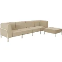 Oviala - Modulaire lage tuinset voor 5 personen Beige - Patio