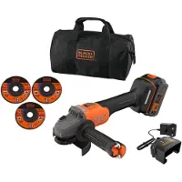 Black & Decker BCG6L8F1S Accu Haakse Slijper | 18V | 115 mm | 1x 4.0Ah accu + Lader + Accessoires - BCG6L8F1S-QW