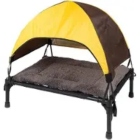 OEM Hondenbed - Buitenverblijf voor honden, kattenhuis - Comfortabel rustplaats - Met afneembaar dak - 570 mm hoog - Kleurblokken