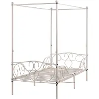 Beliani SORMERY - Eenpersoonsbed - Lichtbeige - 90 x 200 cm - IJzer