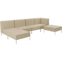Oviala - Modulaire lage tuinset voor 5 personen Beige - Patio