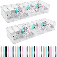 Markenlos Kabelorganisator - Set van 2 - Ruimtebesparend - Multifunctioneel