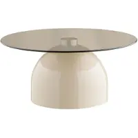 Ebuy24 Salontafel Ravello - Rond Beige - Ø70x33cm