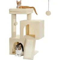 OEM Klimrek voor recreatief gebruik - Klimmen, nagels slijpen, ontspannen / comfortabele uitkijkplatforms, 50 cm breed x 35 cm diep x 77 cm hoog