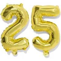 HEMA Folieballon getal 25 60cm goud (goud)
