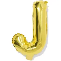 HEMA Folieballon letter J 30cm goud (goud)