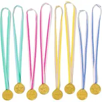 HEMA Uitdeel medailles 3.5cm ster - 8 stuks (multicolor)