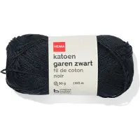 HEMA Katoen garen 50g 105m zwart