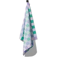 HEMA Theedoek 65x65 katoen met ruiten (felblauw)