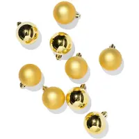 HEMA Kerstballen set 4.1cm plastic goud - 9 stuks (goud)