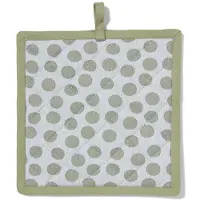 HEMA Pannenlap 21x21 groene stippen (groen)