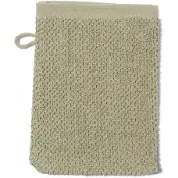 HEMA Tweedekans washand recycled katoen 16x21 grijsgroen (lichtgroen)