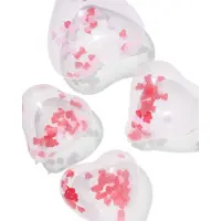 HEMA Confettiballonnen 30cm hart - 6 stuks (rood)