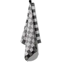 HEMA Theedoek 65x65 katoen met ruiten (zwart)