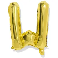 HEMA Folieballon letter W 30cm goud (goud)