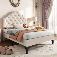 OEM Enkelbed met opbergruimte, lattenbodem en hoofdeinde, comfortabel bedframe met verstelbare hoogte, jeugdbed, 90x200 cm, bedframe in een neutrale kleur