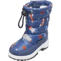 Playshoes Snowboots 'Weltraum' blauw / grijs / rood