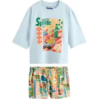 Next Korte pyjama pastelblauw / geel / groen / oranje