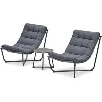 Garden Impressions Zensa loungeset 3-delig - donker grijs