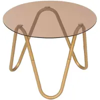 Leitmotiv Bijzettafel Ventana Round - Mokka - Ø50cm - Modern