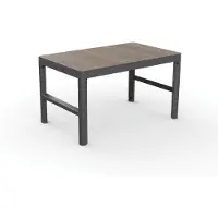 Keter Tuinmeubelset Lyon Deco, walnoot/grijs
