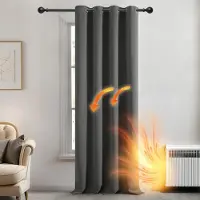 OEM Verduisteringsgordijnen met Ringen, Lichtgrijs, Gordijnen Zonwerend voor Woonkamer, Slaapkamer, Kant en Klaar, 132x274 cm (B x H), 1 stuk