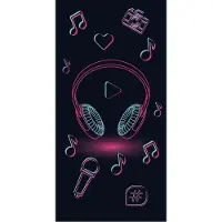 Detexpol Strandlaken music - 70x140 cm - katoen