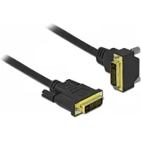 DeLOCK DVI-D Dual Link monitor kabel - 1x haaks - verguld / zwart - 3 meter
