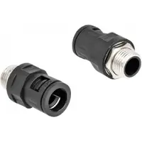DeLOCK Conduit Fitting with brass external thread M16 black 2 pieces