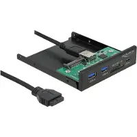DeLOCK 3.5″ Frontpanel USB 5 Gbps met USB-C, 2x USB-A en SD-kaartlezer