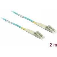 DeLOCK Premium LC/UPC Duplex optical fiber kabel | OM3 | LSZH | turquoise | 2 meter