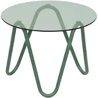 Leitmotiv Bijzettafel Ventana Round - Jungle groen - Ø50cm - Modern