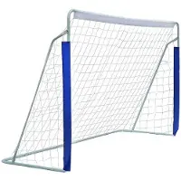 OEM Professioneel voetbaldoel – stevig stalen frame, weerbestendig PE-net, verstelbare hoogte voor jongeren en volwassenen, eenvoudige montage voor gebruik in de tuin of tijdens trainingen (blauw)