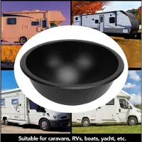 Gistuch Rond wasbak van roestvrij staal, 12 inch diameter, ovaal model met afvoer van 40 mm, geschikt voor boten, caravans, campers en recreatiewagens