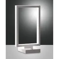 FABAS LUCE LED-tafellamp Bard, dimbaar, wit / opaal, Woon-/ Eetkamer, Aluminium, Modern, LED tafellamp