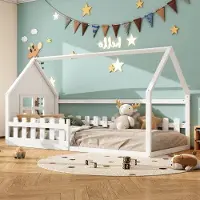 OEM Witte kinderbed van 90x200 cm voor gebruik binnenshuis