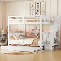 OEM Bed van 140 x 200 cm, wit, met opbergruimte, uitschuifbaar en met hoge spijlen