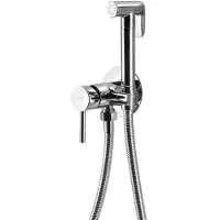 A&n&a aqualine Wandgemonteerde bidetmengkraan met handdouche, slang 1,2m, rond, chroom