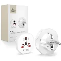 Tech-Protect reisadapter, universeel, EU-stekker, wit
