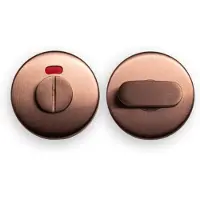 In-Door Toilet-garnituur rond PVD brons koper (rood/wit)