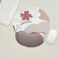 OEM Mat met bloemenprint en rubberen blokken | Antislip Polyurethanbasis | Ergonomische vorm: 250 x 225 x 23 mm