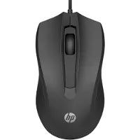 HP 105 - Muis rechts- en linkshandig - optisch - 3 knoppen - met bekabeling - USB-A - zwart - Smart Buy