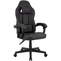 CLP Collins Gaming Bureaustoel - Ergonomische Racing Stoel met Massagefunctie - Verstelbare Rugleuning - 150 kg - Kunstleer - zwart