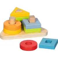 Gollnest & Kiesel Sorteerspel - Kleuren En Vormen Driehoek - 13,8X12,3X5,4Cm - 9 Delen - 2 Jaar