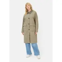 Camel active Mantel met corduroy kraag - Maat womenswear-44 - Salie