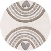 Tapis.fr Kindertapijt Kosmos beige 120 cm rond